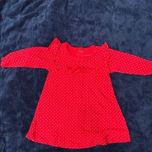 Red Polka Dot Kids Casual Dress